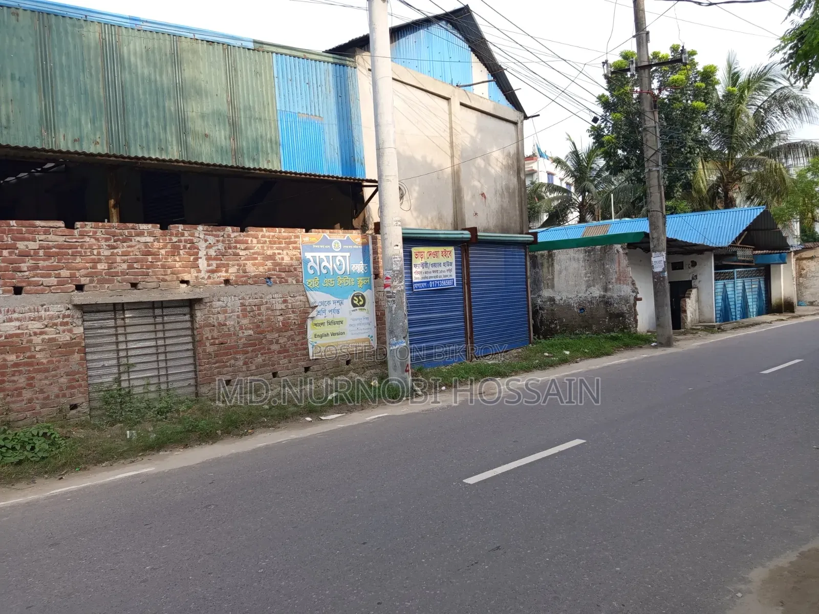 (৪০০০ স্কয়ার ফিট) ফ্যাক্টরি বা ওয়্যারহাউসের জন্য ভাড়া দেয়া হইবে