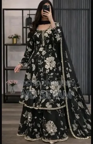 গোলাপ গাউন থ্রি পিস
