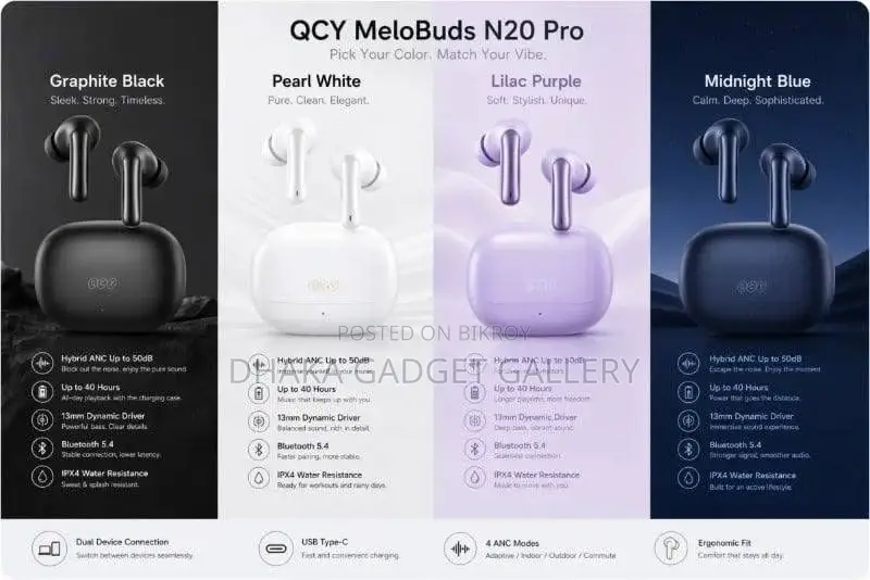QCY MeloBuds N20 Pro ANC Wireless Earbuds