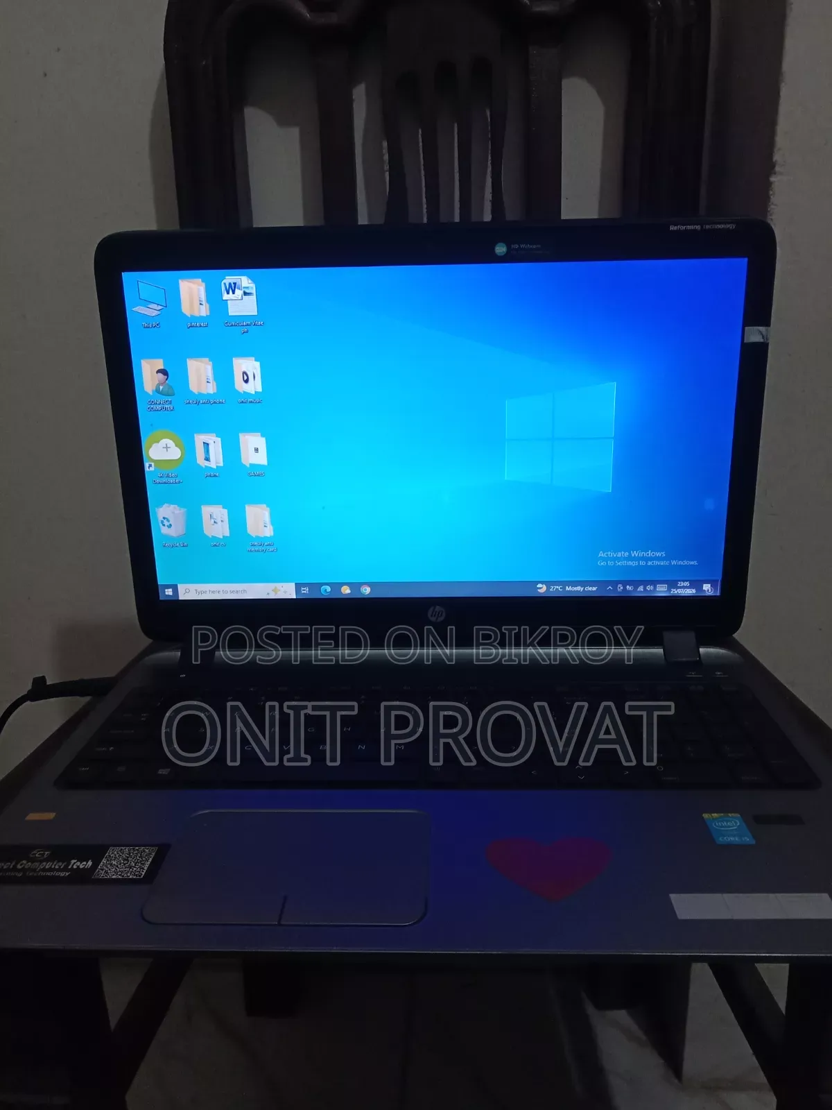 HP 14-Dq1025cl 8GB Intel Core i5 140GB SSD Laptop