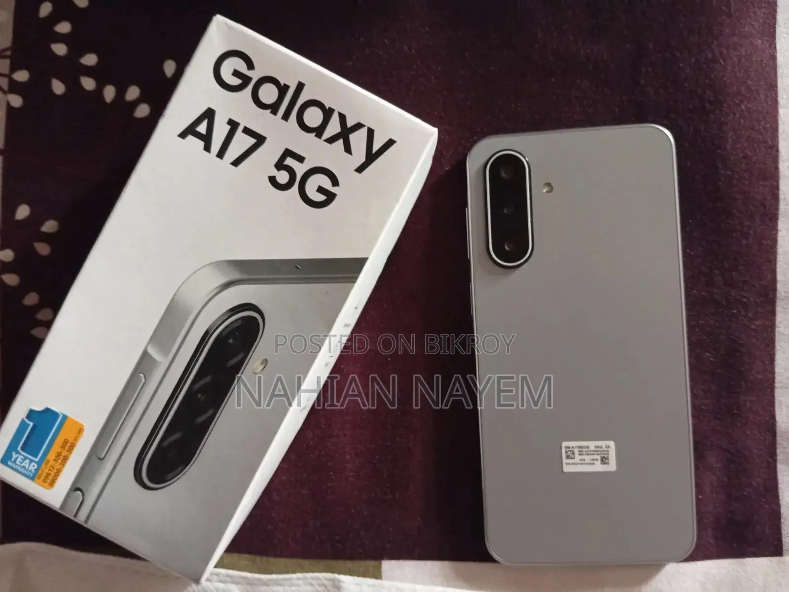 স্যামসাং গ্যালাক্সি এ১৭ ৫জি ১২৮ জিবি সিলভার