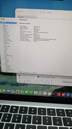 Laptop Apple MacBook Air 2026 M5 16GB Apple M5 SSD 512GB