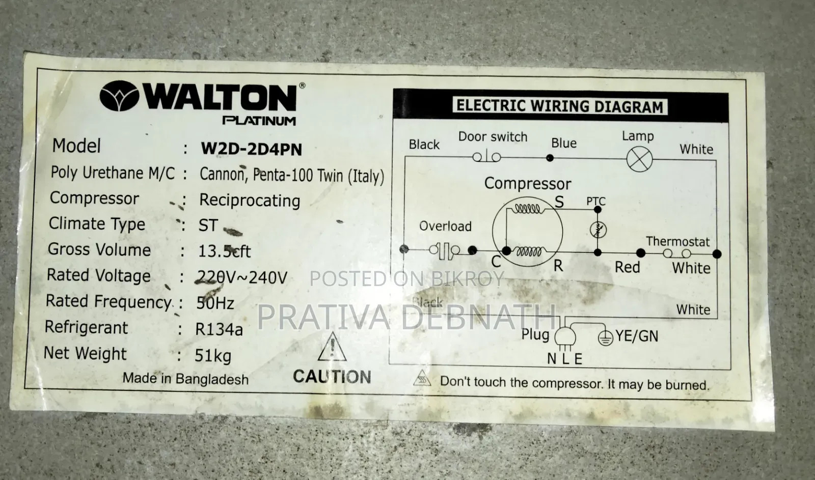 Walton Platinum, 
368 Liter / 13.5 CFT
Penta-100 Twin- Italy.