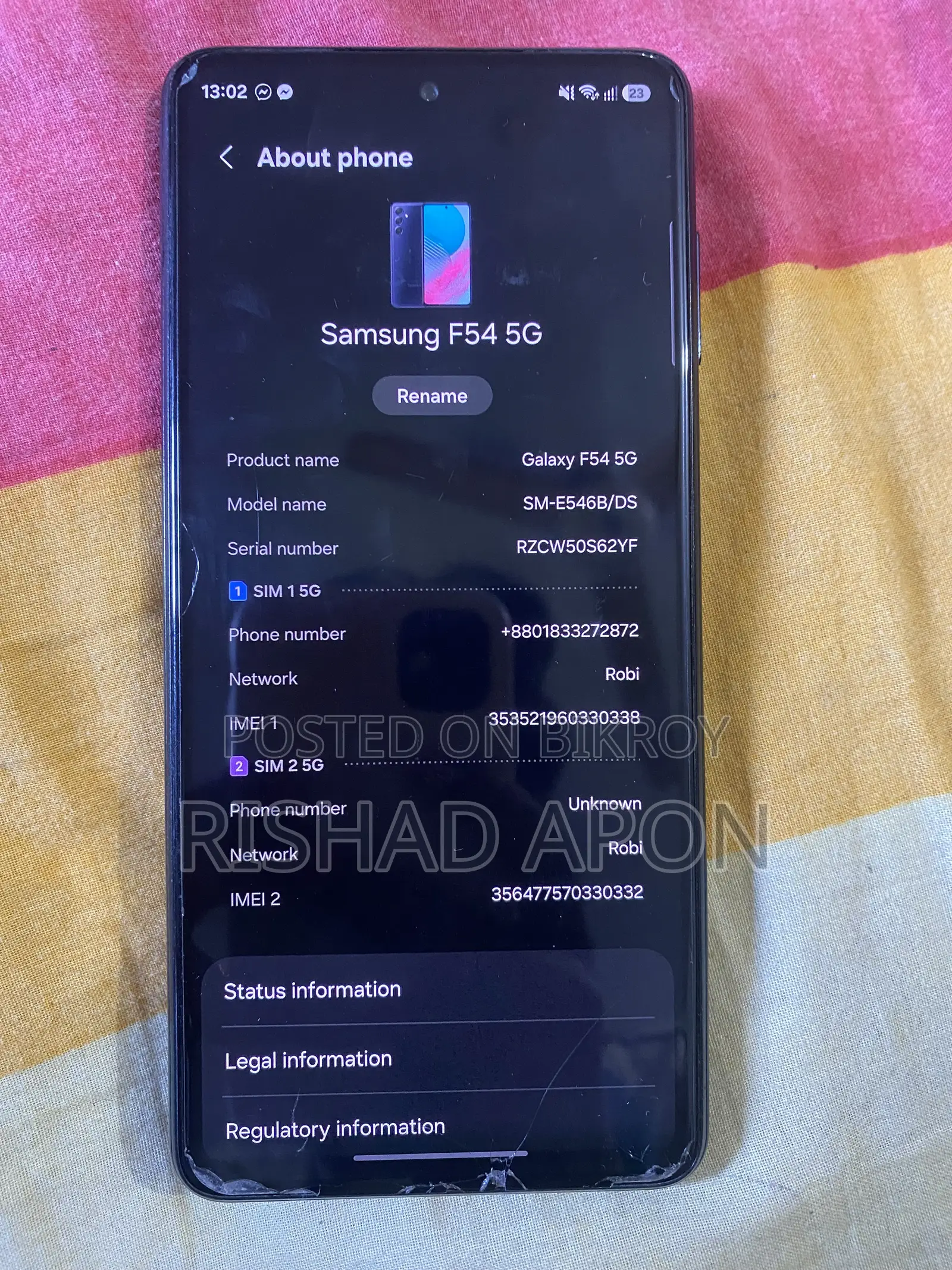 Samsung Galaxy F54 256 GB Blue