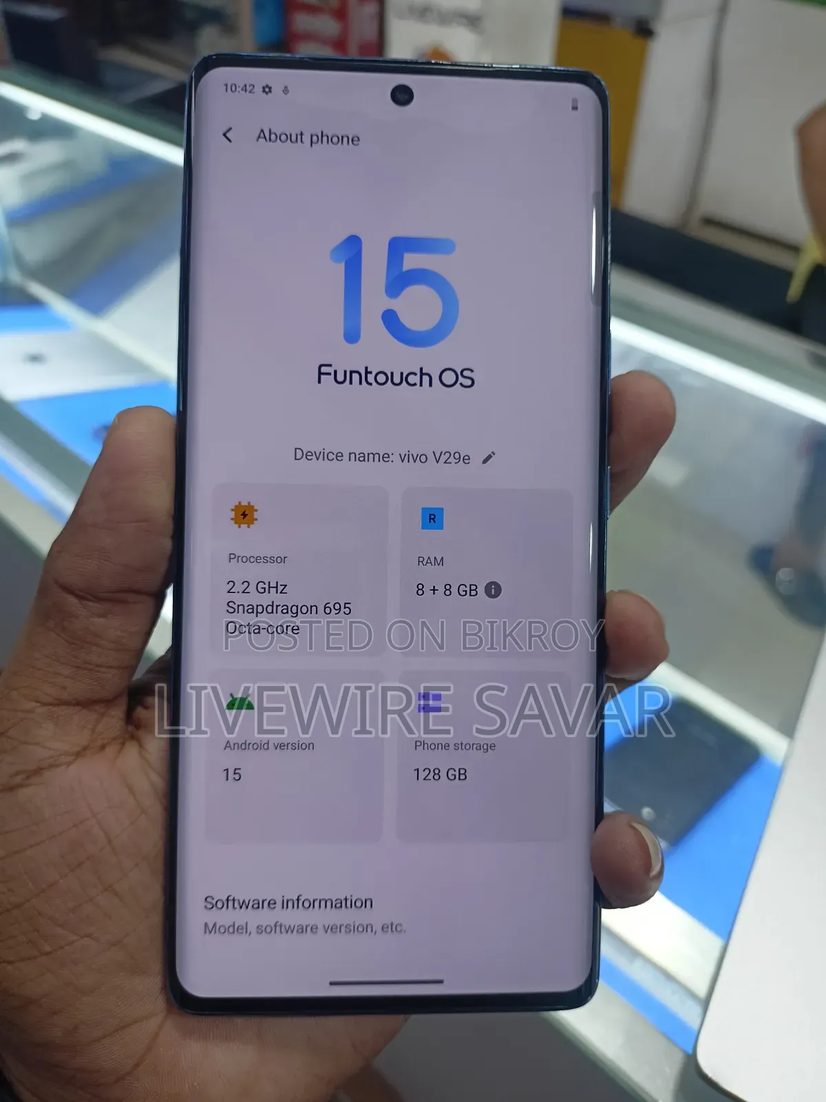 Vivo V29 256 GB Blue