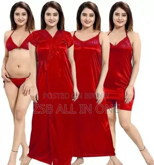 Nightwear Women's/Girls Satin Long Short Stylish Nightdress