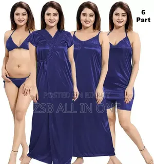 Nightwear Women's/Girls Satin Long Short Stylish Nightdress