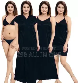 Nightwear Women's/Girls Satin Long Short Stylish Nightdress