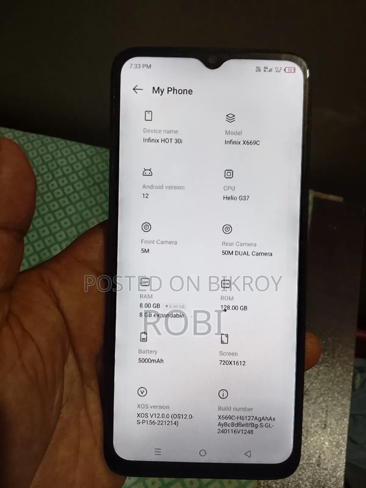 Infinix Hot 30i 128 GB Black
