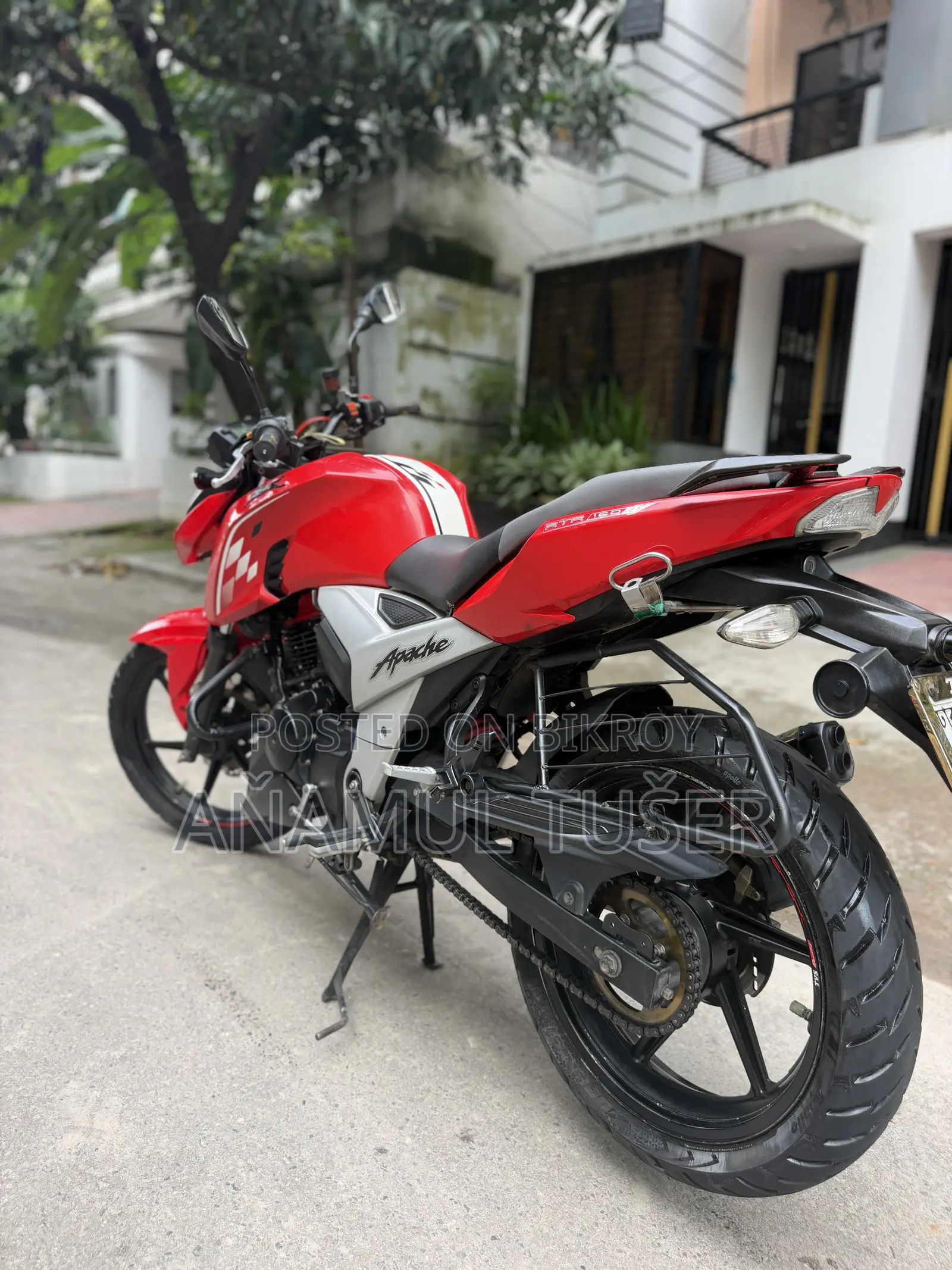 টিভিএস আপাচে আরটিআর ১৬০ ৪ভি ২০২১ লাল