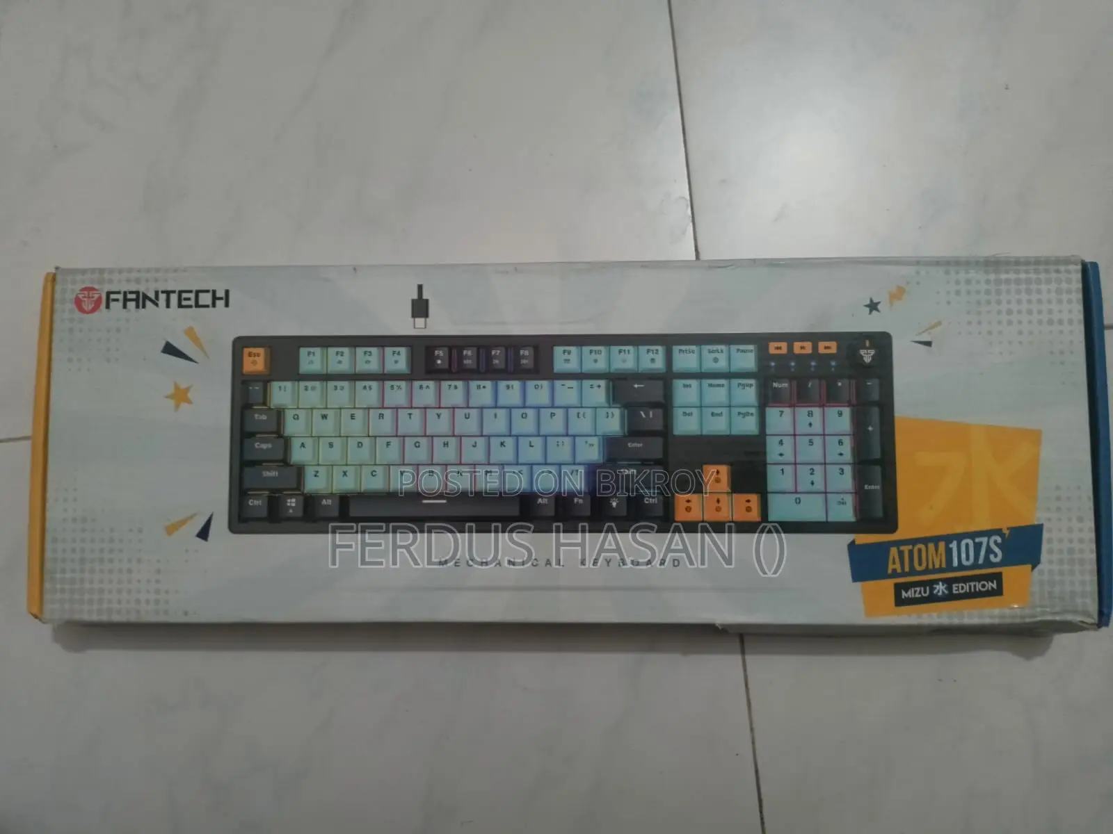 Fantech Atom107S MK893S Wired MIZU Edition Mechanical Keyboard