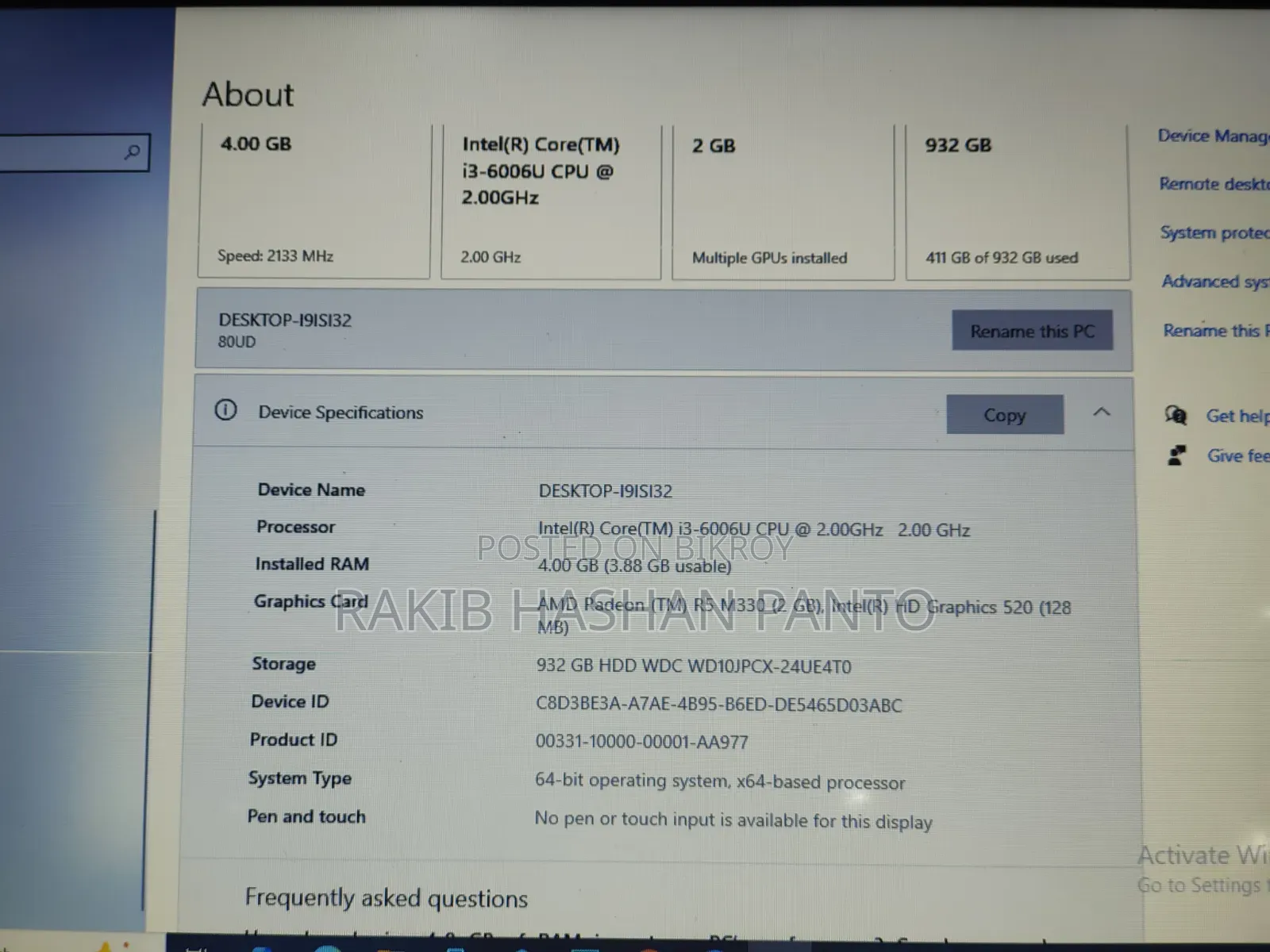 Laptop Lenovo IdeaPad 110 4GB Intel Core I3 HDD 1T