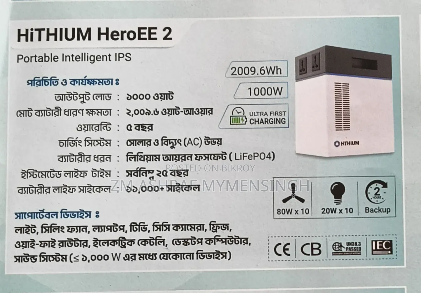 Hithium 1000w IPS