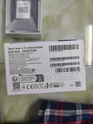 নতুন শাওমি রেডমি নোট ১৪ প্রো ২৫৬ জিবি ব্ল্যাক