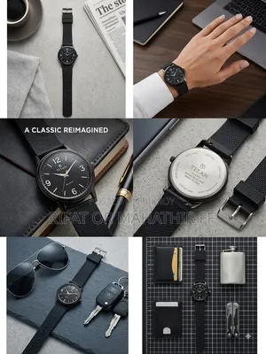 Titan Quartz Analog Black Dial Watch - Very Good Condition