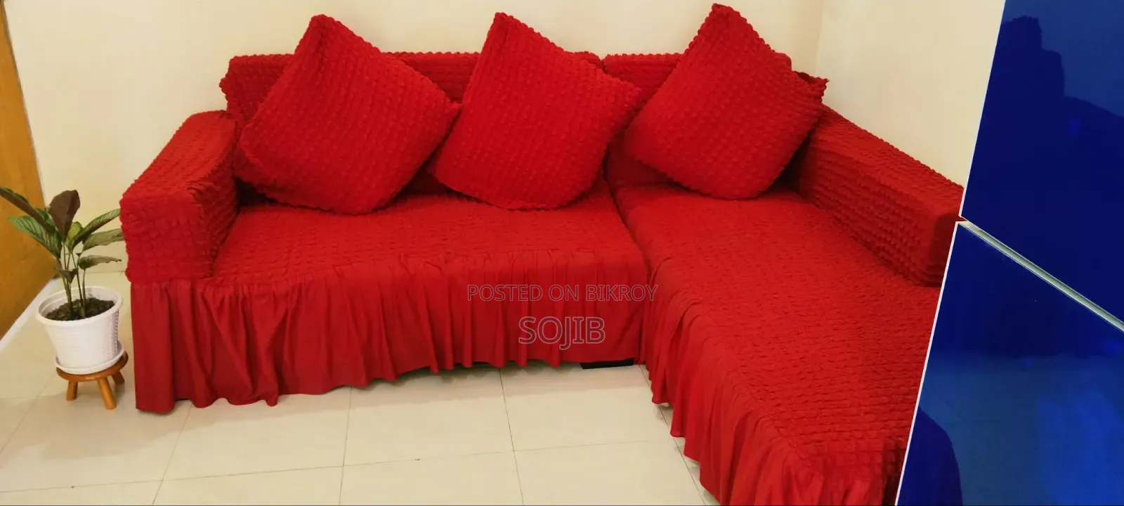 L Sofa With Cover