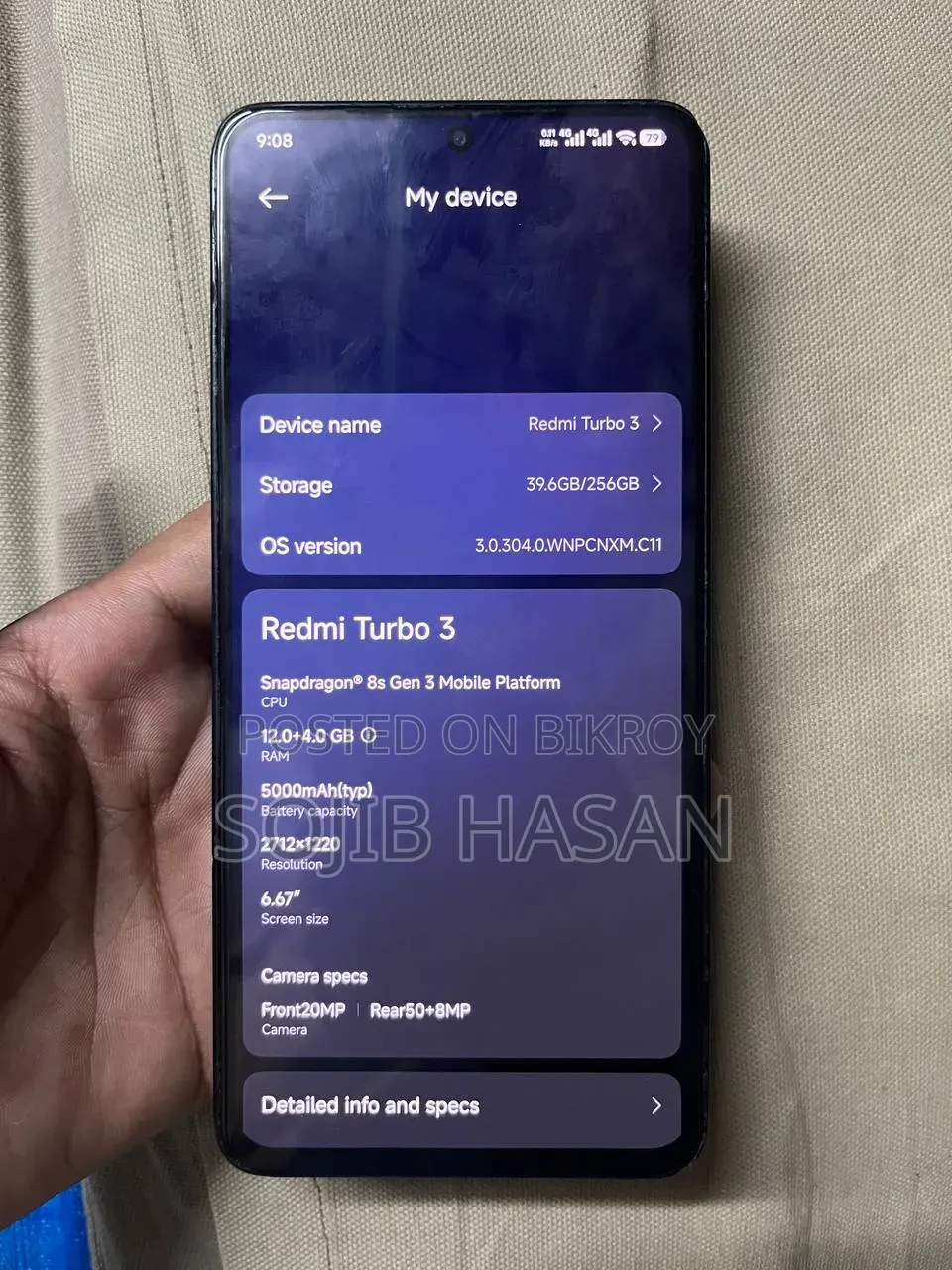 Xiaomi Redmi Turbo 3 256 GB Black