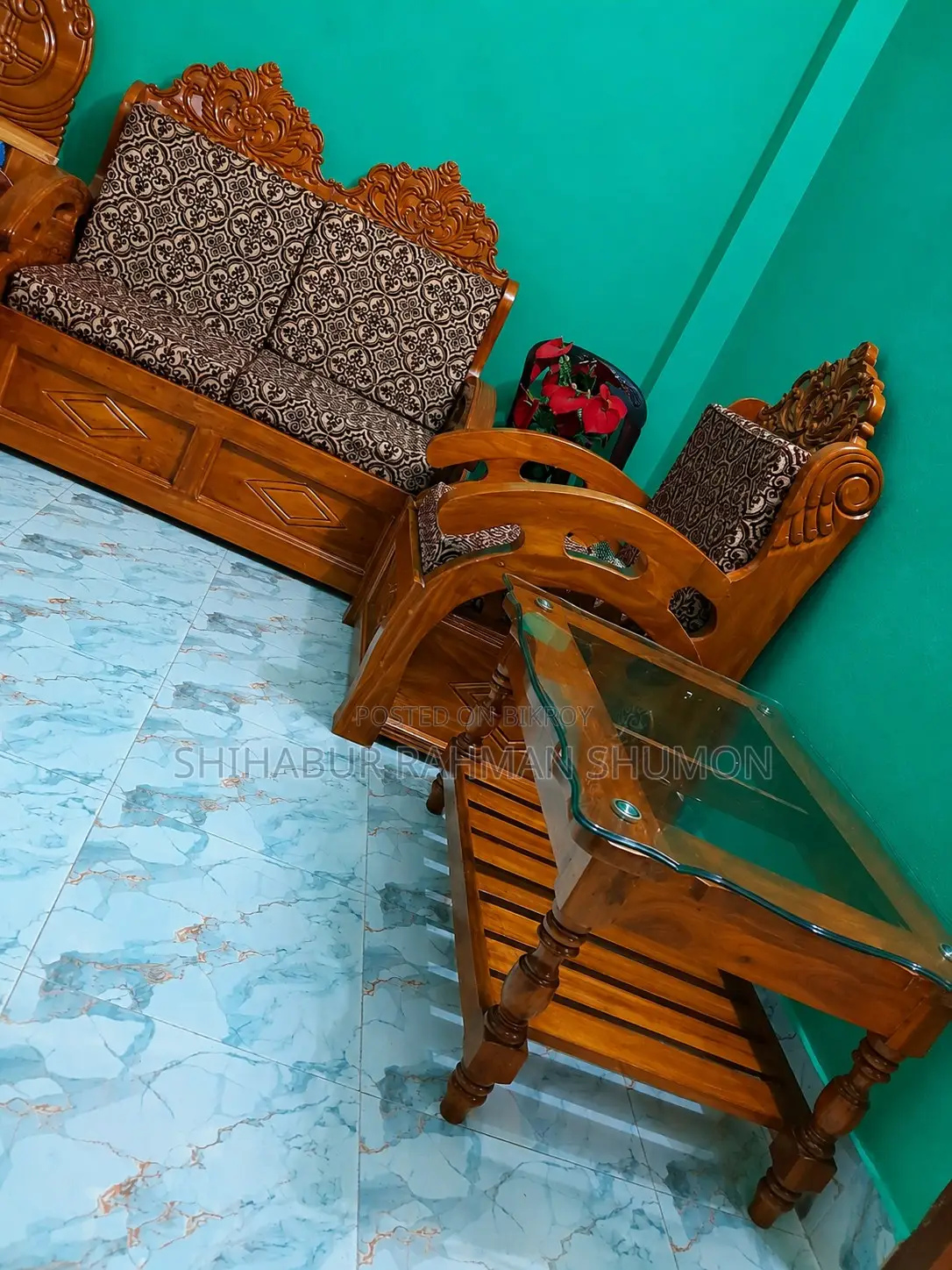 মেহেগুনি কাঠের সোফা সেট