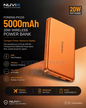 FONENG PX155 5000mAh 20W ওয়্যারলেস পাওয়ার ব্যাংক