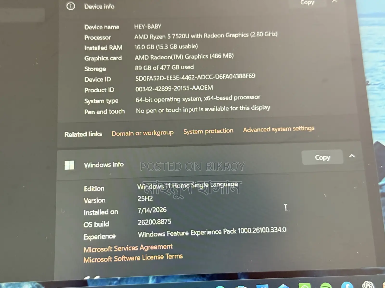 New Laptop ASUS Vivobook 15 16GB AMD Ryzen 5 SSD 512GB