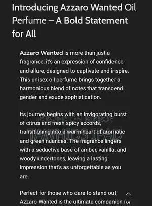 Azzaro Wanted for Unisex