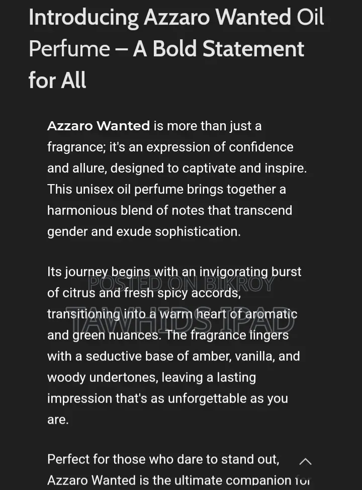 Azzaro Wanted for Unisex