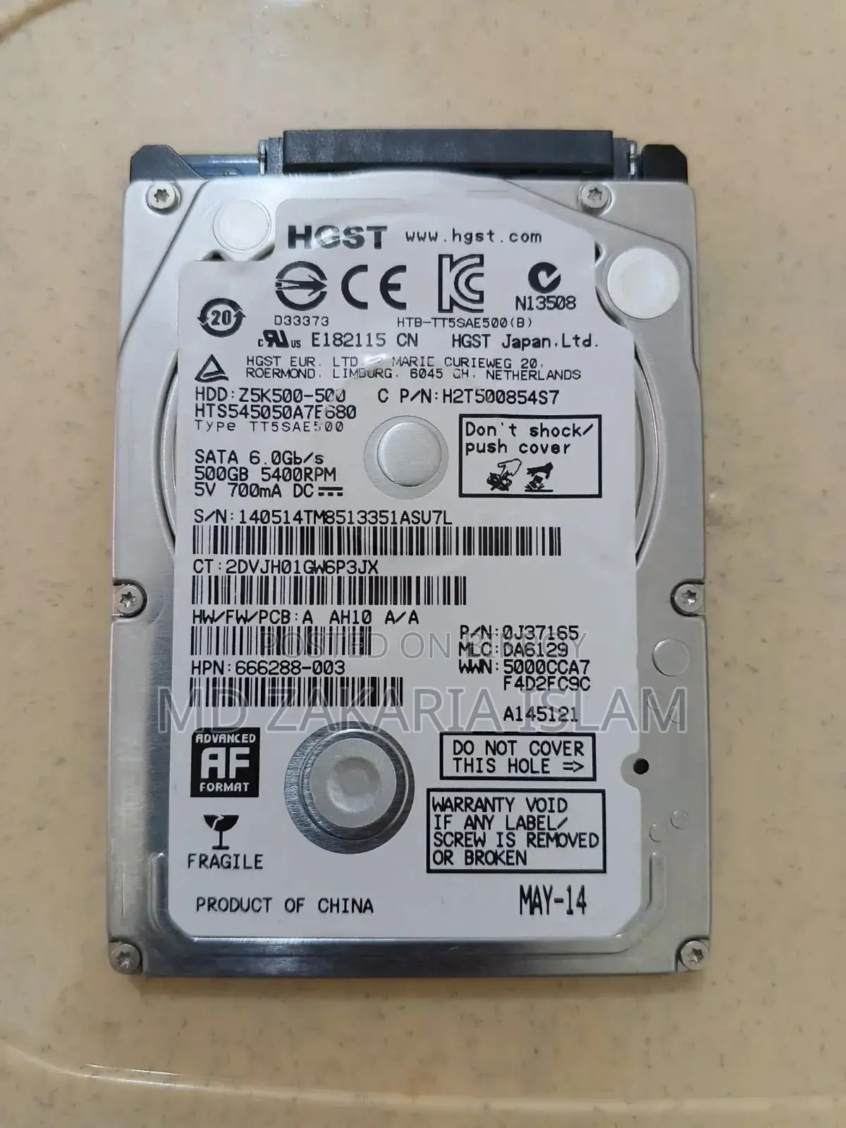 500GB SATA Laptop Hard Disk