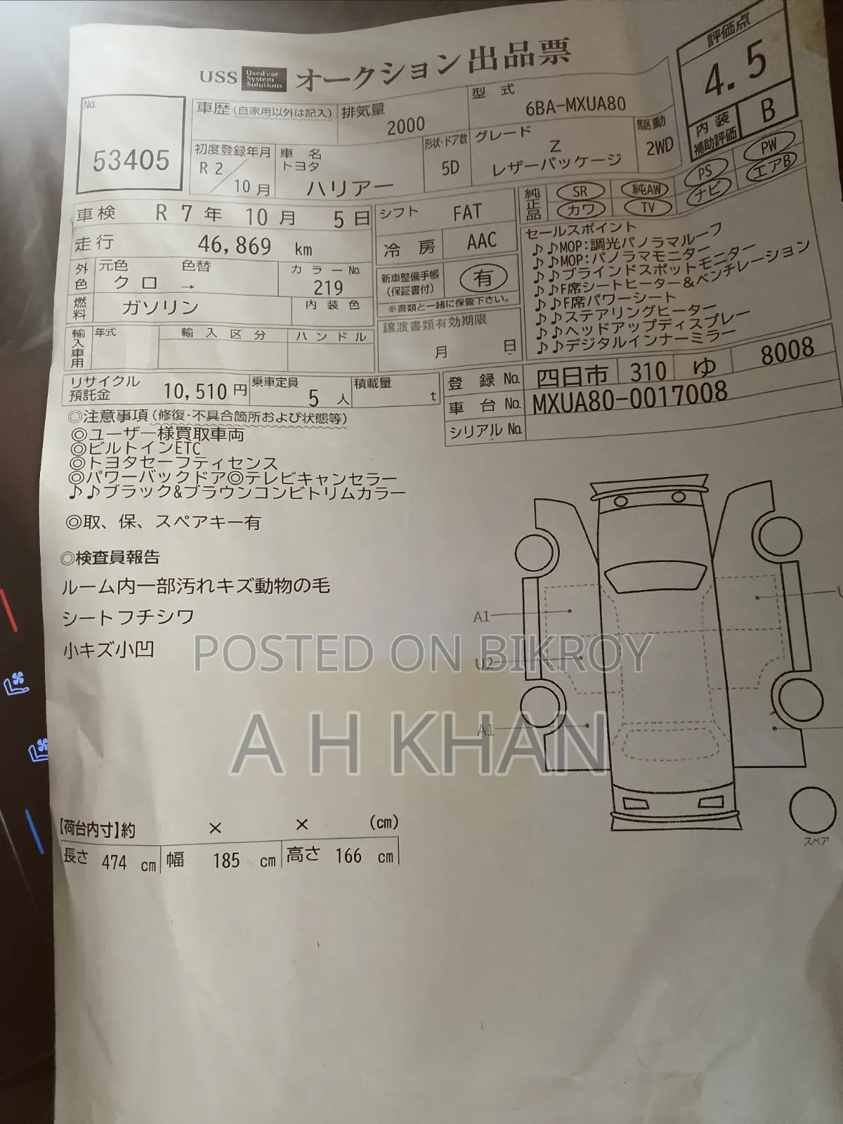 New Toyota Harrier 2020 Black