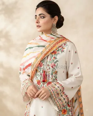 Exclusive Designer White Three Piece