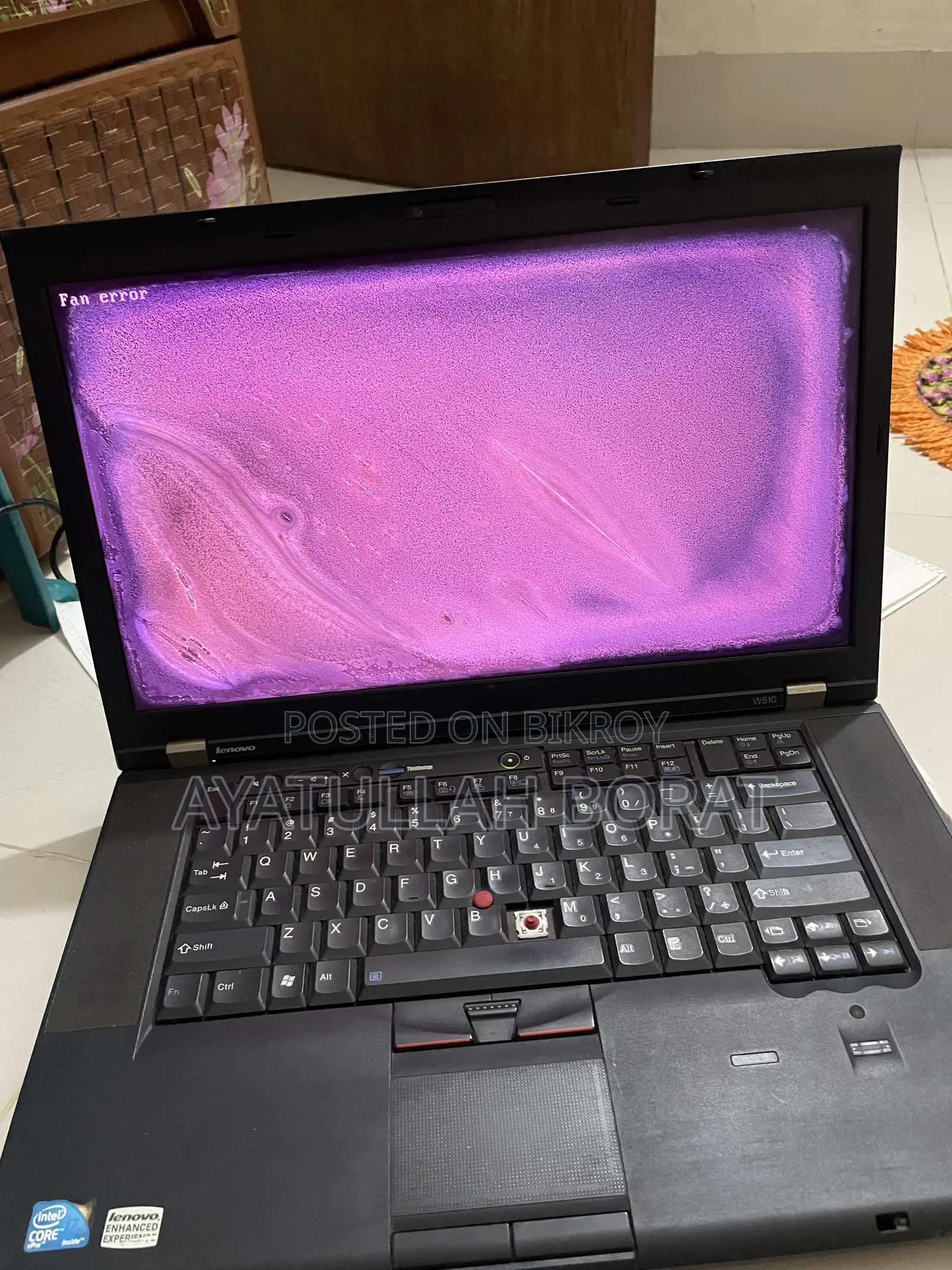 Laptop Lenovo ThinkPad W510 4GB Intel Core I7 SSD 256GB