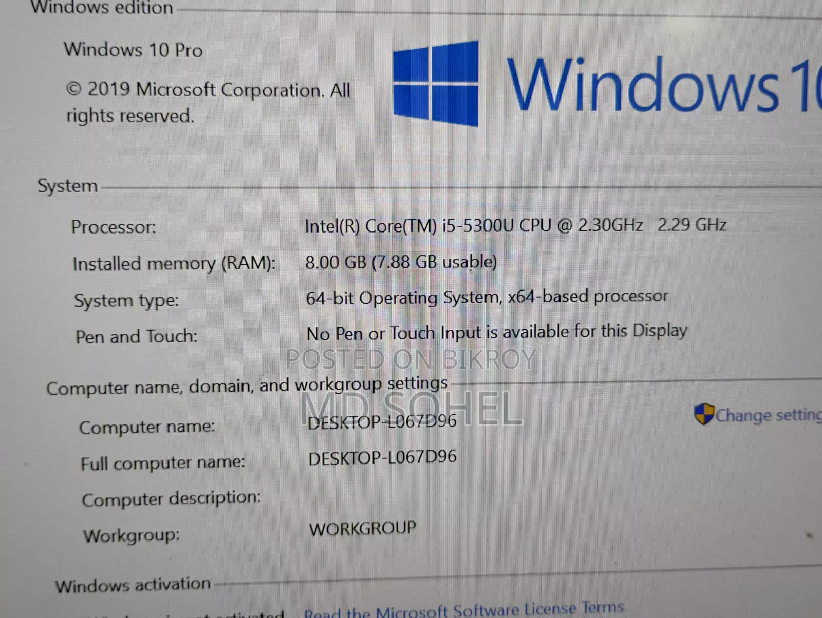 Laptop Dell Inspiron 14 8GB Intel Core i5 SSD 256GB