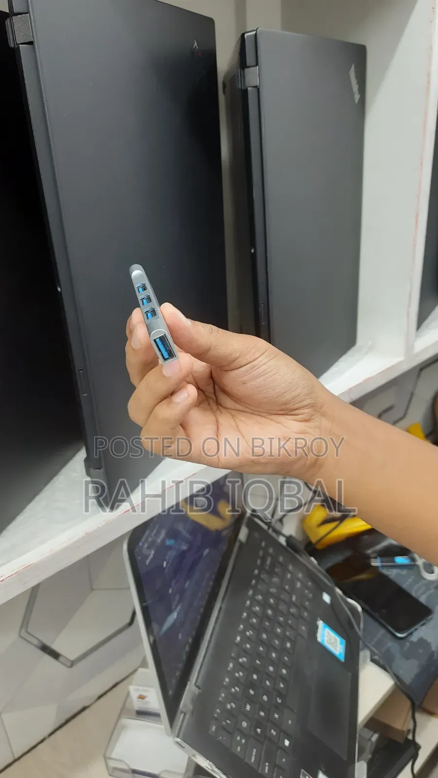 এল শেপ টাইপ সি ইউএসবি হাব