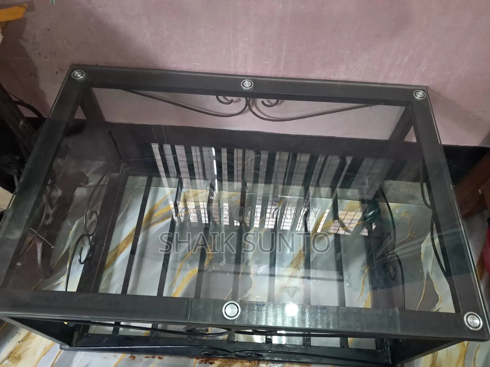 Metal Glass Tea Table