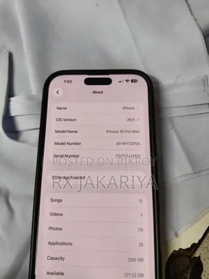 New Apple iPhone 16 Pro Max 256 GB Silver