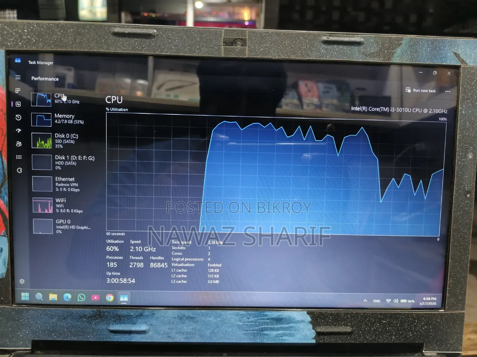 Laptop Lenovo ThinkPad G40 8GB Intel Core i3 HDD 1T