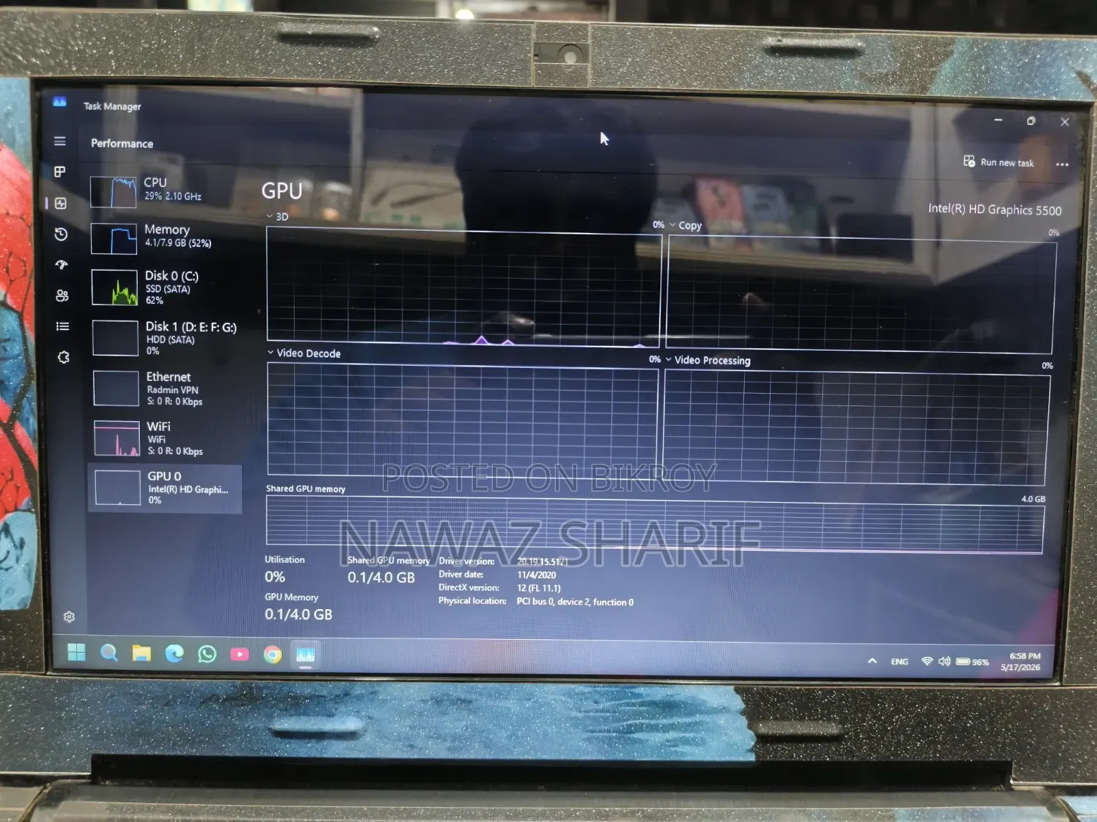 Laptop Lenovo ThinkPad G40 8GB Intel Core i3 HDD 1T