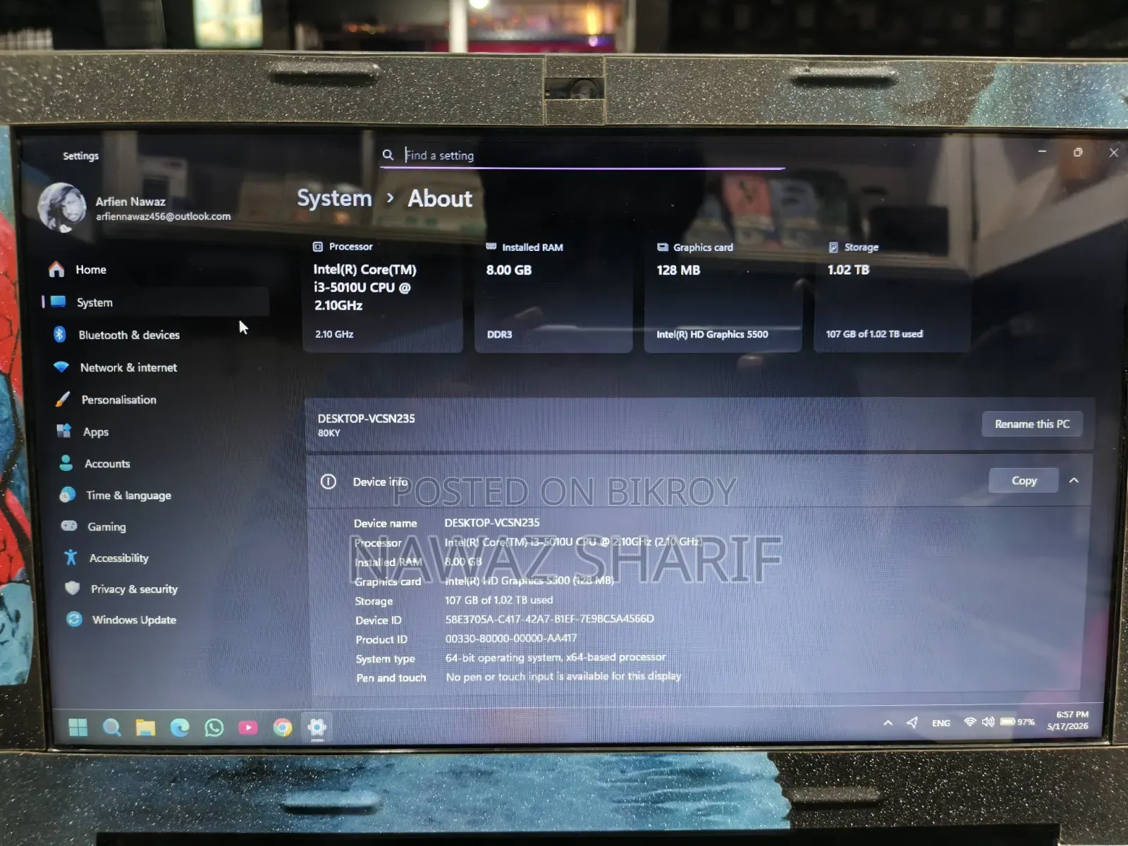 Laptop Lenovo ThinkPad G40 8GB Intel Core i3 HDD 1T