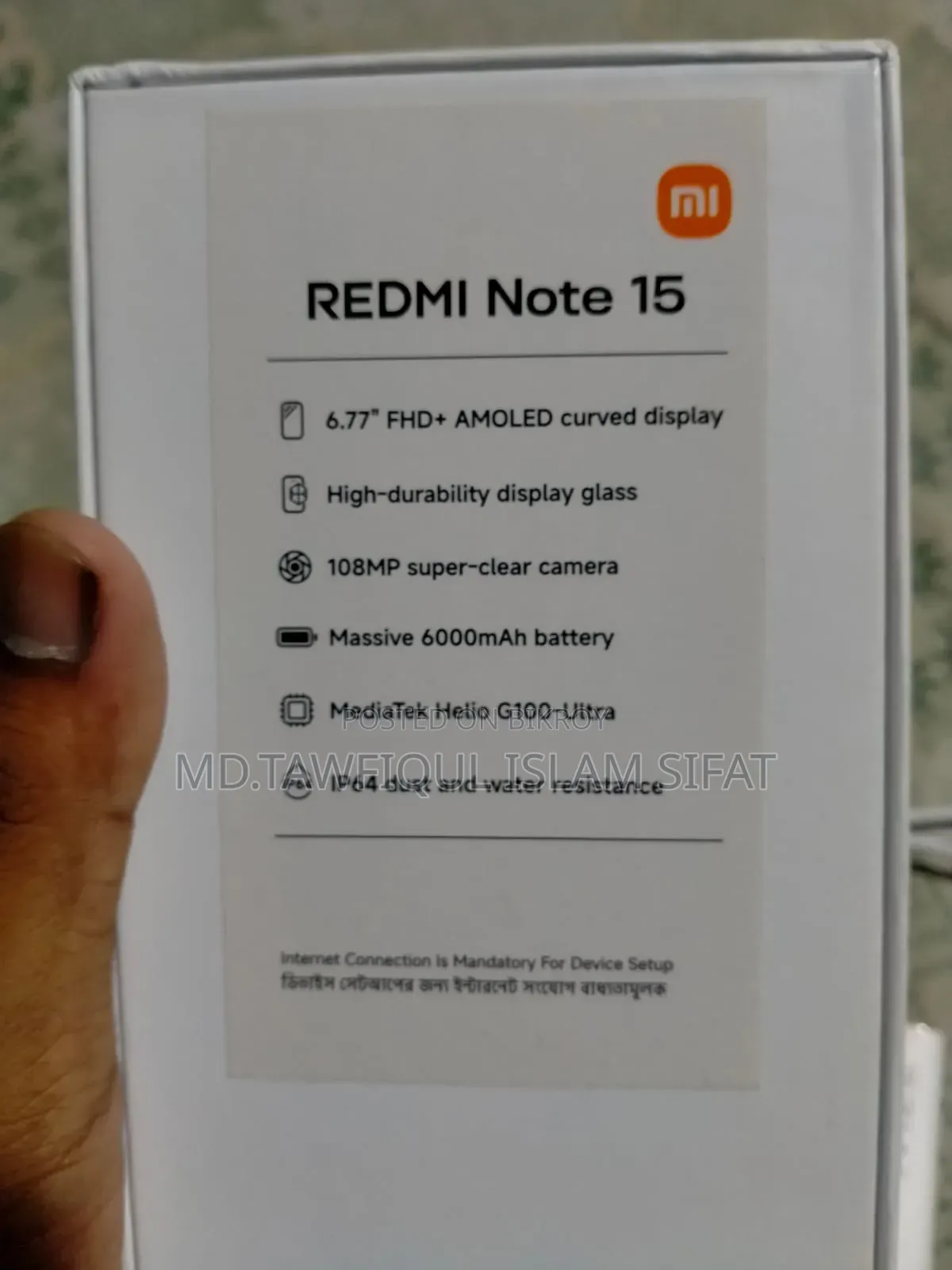 New Xiaomi Redmi Note 15 256 GB Blue