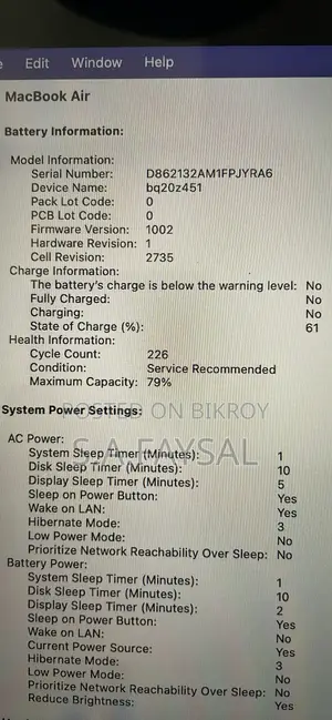 Laptop Apple MacBook Air 2020 M1 8GB Apple M1 SSHD+SSD 256GB