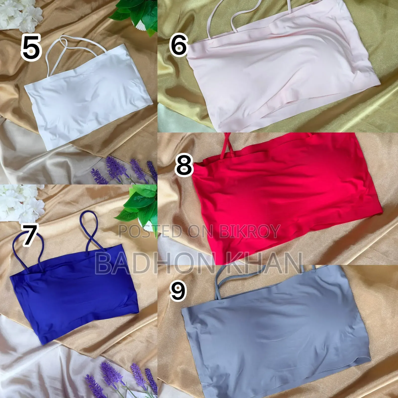 stretchable seamless tube bra