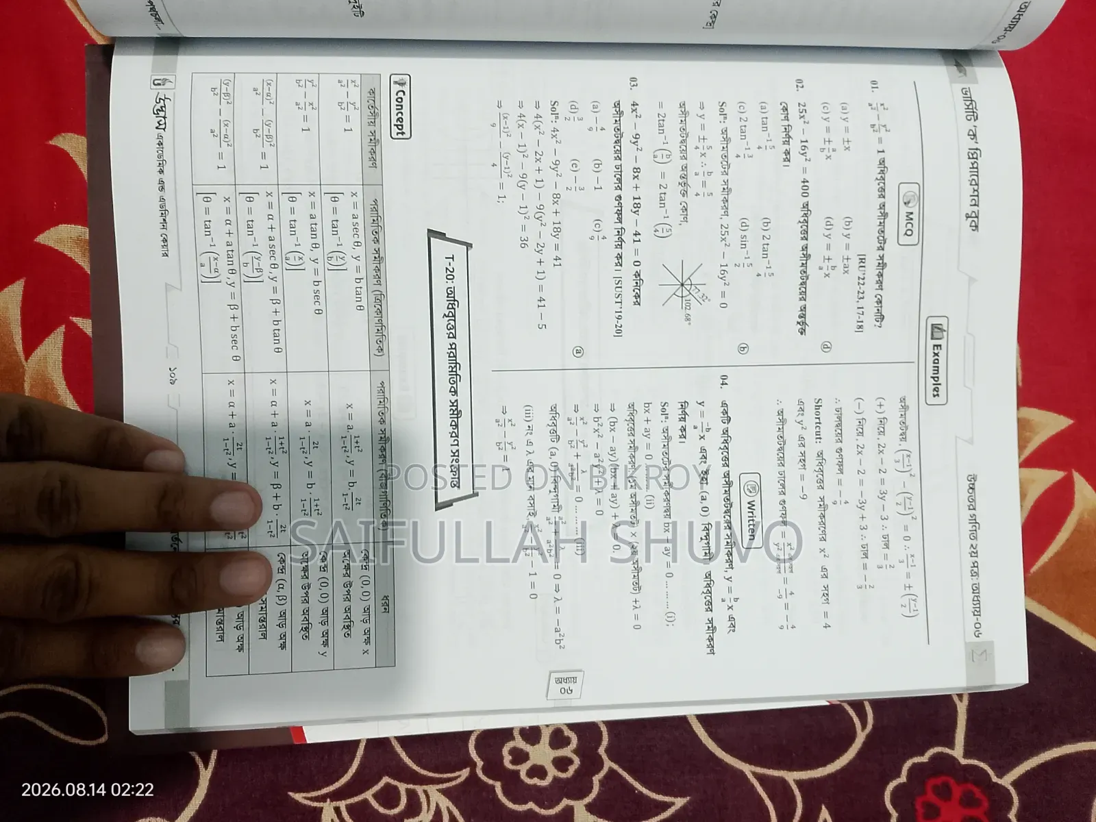 Udvash Versity KA Higher Math Preparetion Book 1st and 2nd Paper