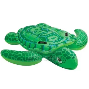 Intex Turtle Ride-on Pool Float With Manual Pump (59"×50") Inchi