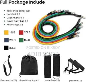 Resistance Bands Set, Stackable Exercise Bands With Handles