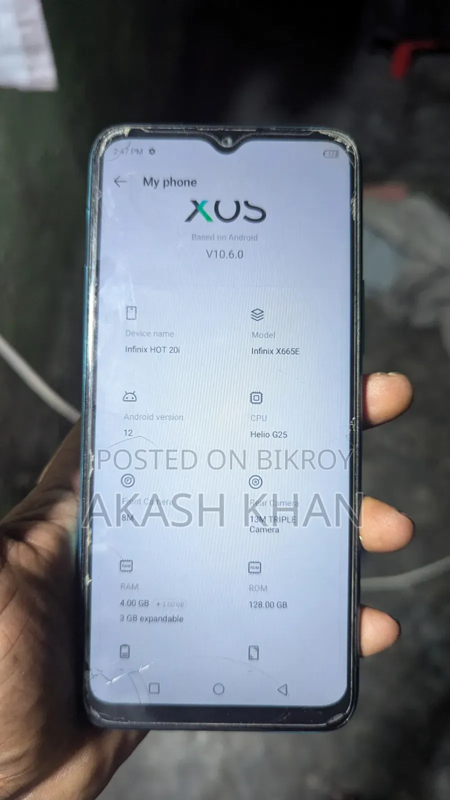 Infinix Hot 20i 128 GB Blue