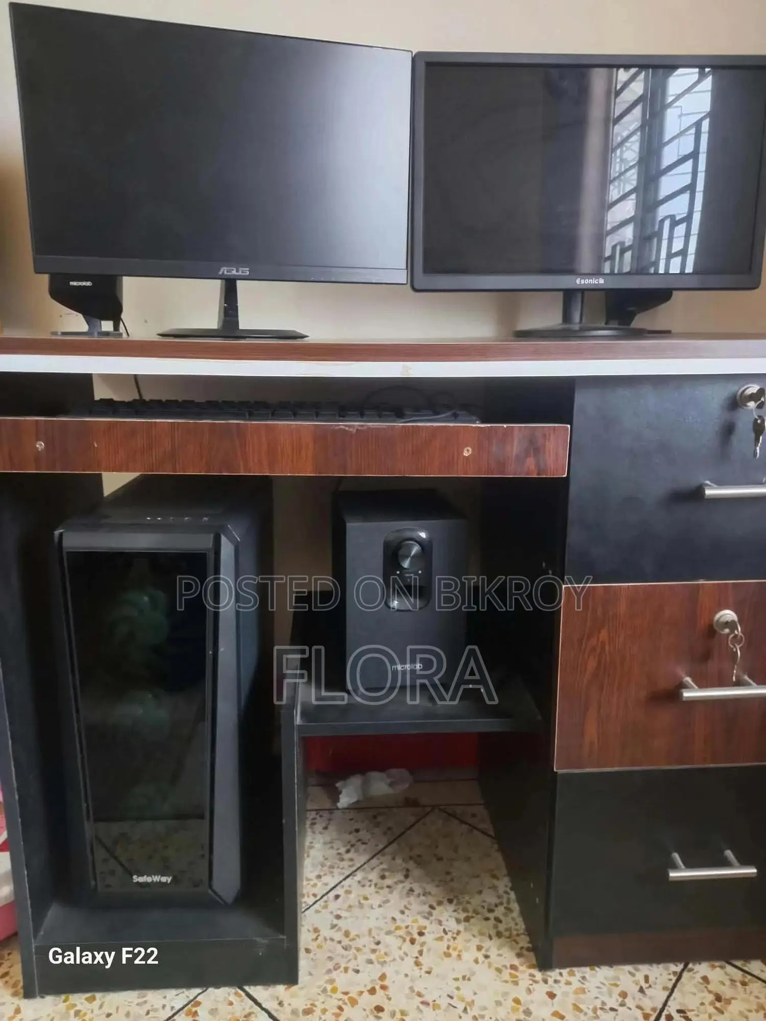 Desktop Computer 16GB AMD Ryzen 7 HDD+SSD 500GB