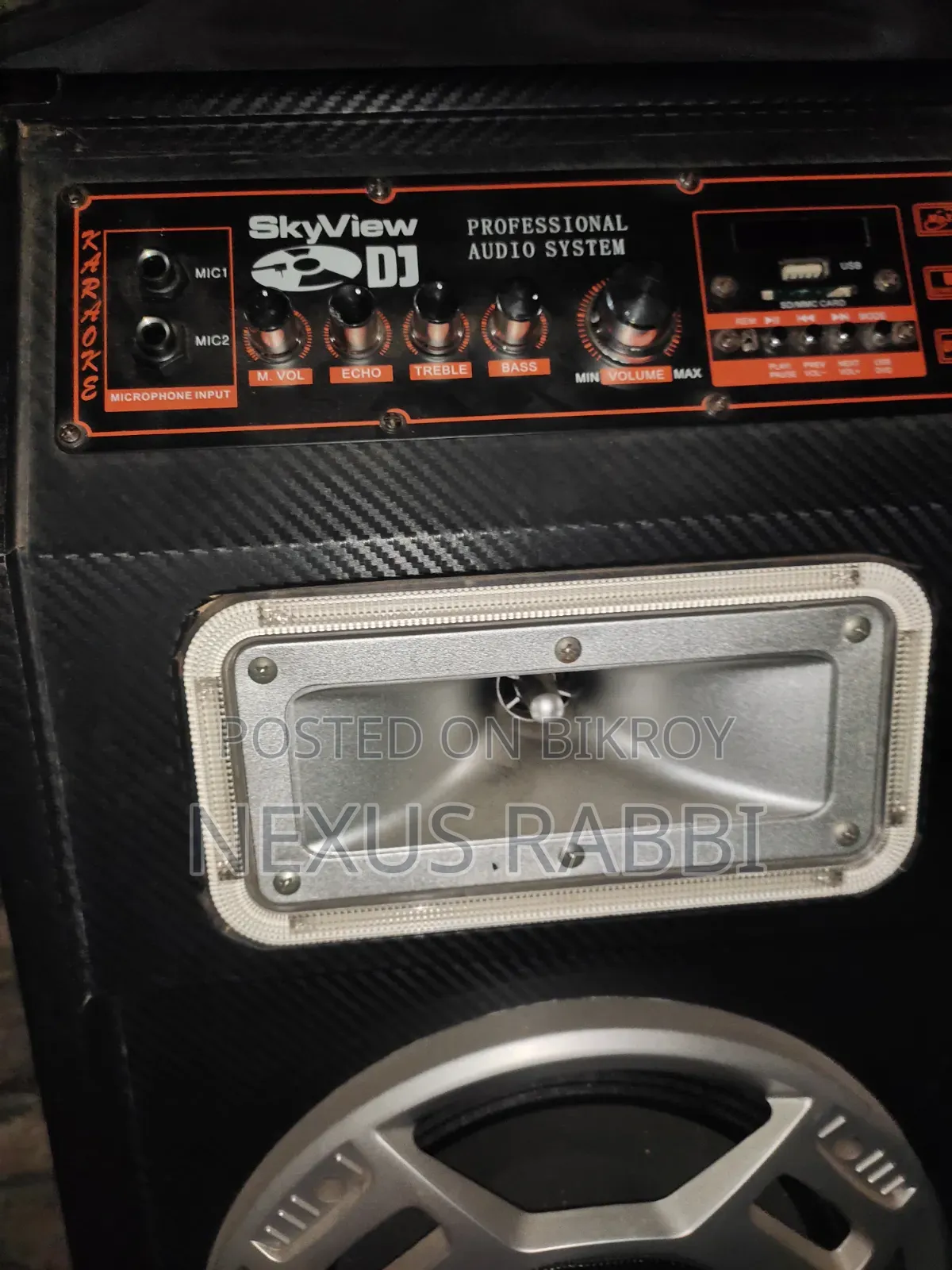 Skyview DJ Professional Sound Box (Double Woofer) – Fresh Condition