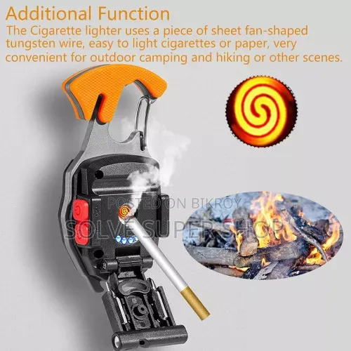 USB Rechargeable 7-Mode LED Keychain Light