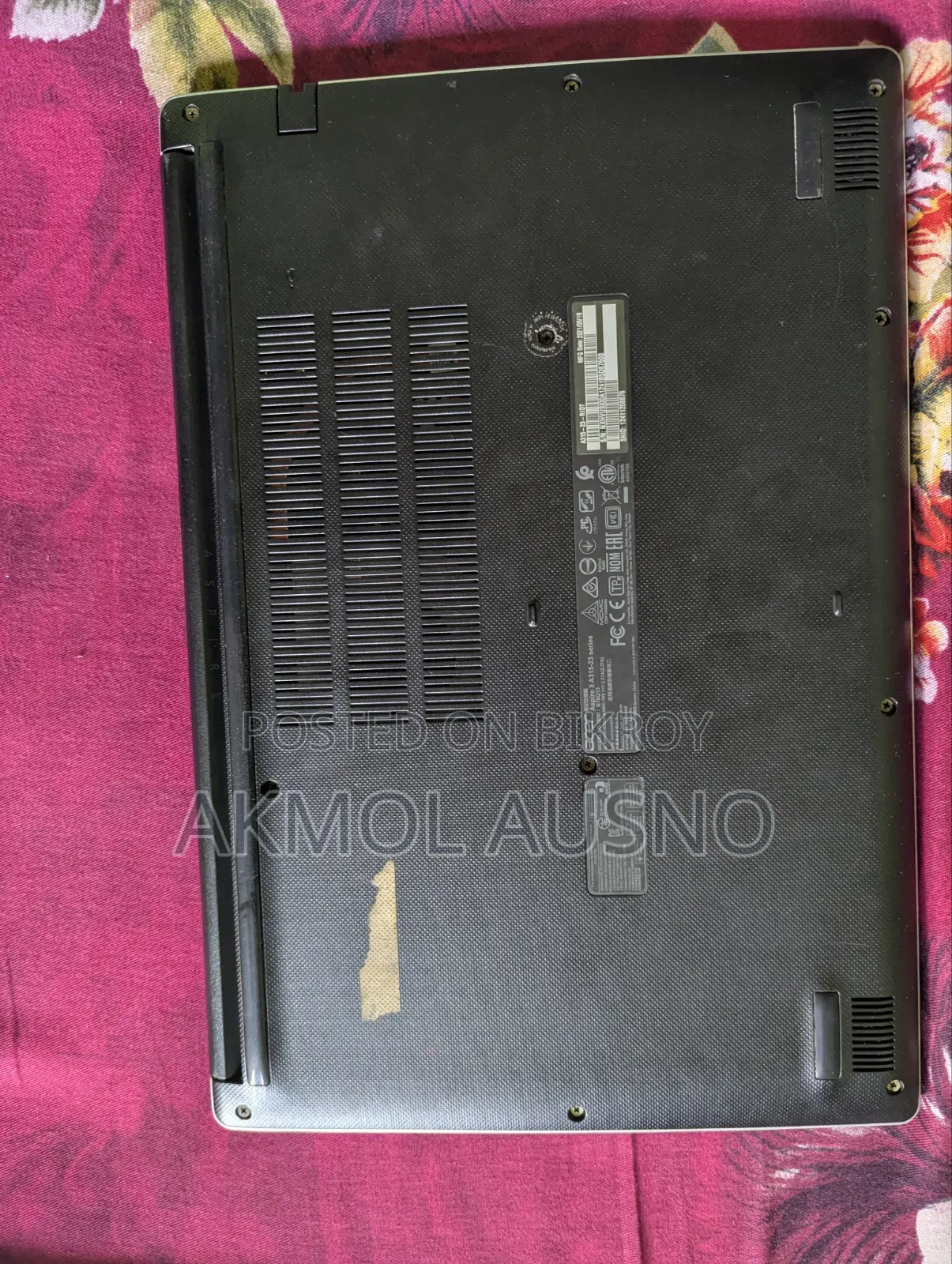ল্যাপটপ এসার এসপায়ার এ৩১৫ ২১জি ৮জিবি ইন্টেল কোর আই৫ এইচসিসি+এসএসডি ১টি