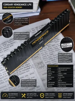 Corsair Vengeance LPX 8GB 3200MHz DDR4 Desktop RAM