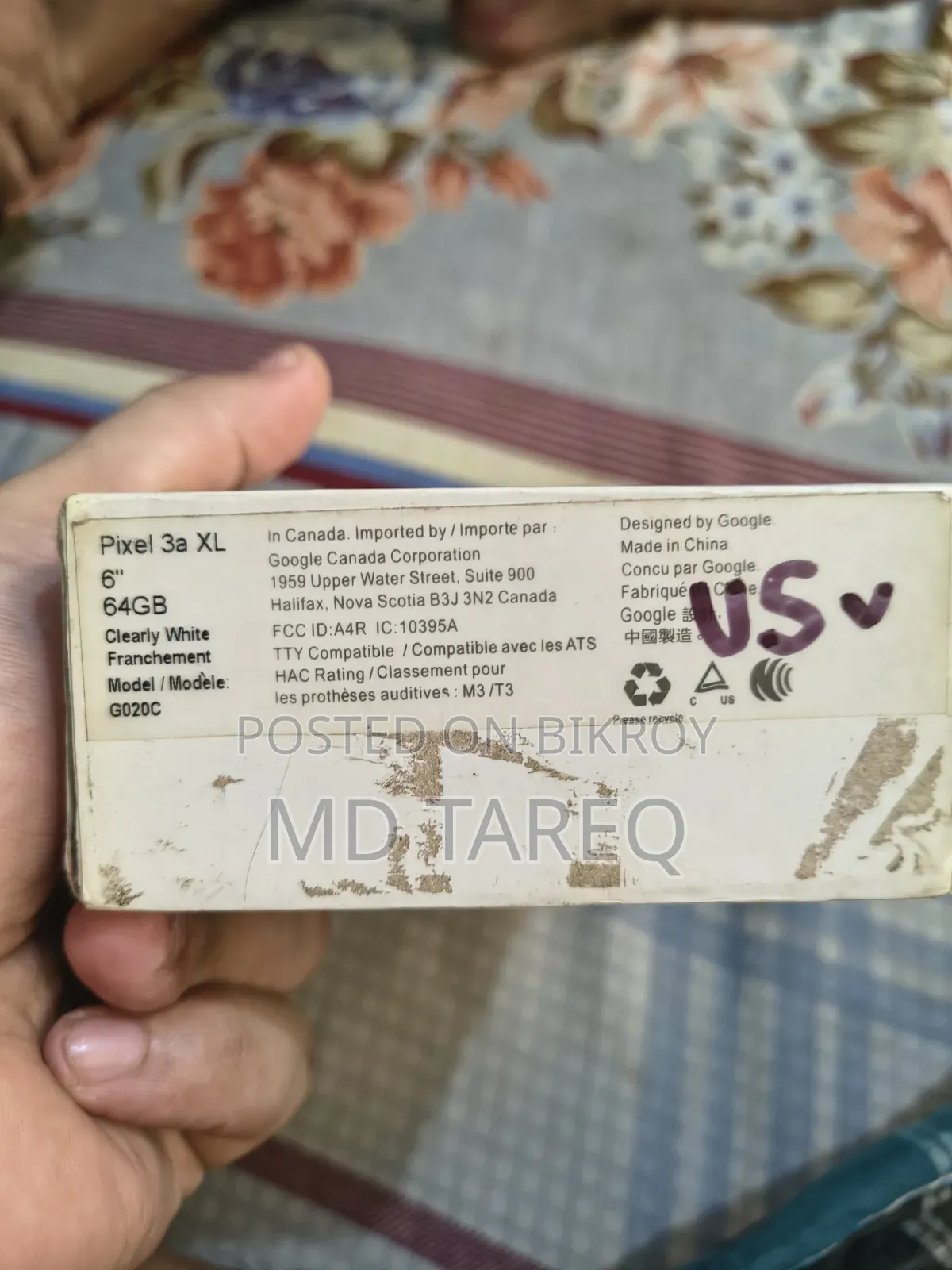 গুগল পিক্সেল ৩এ এক্সএল ৬৪ জিবি হোয়াইট